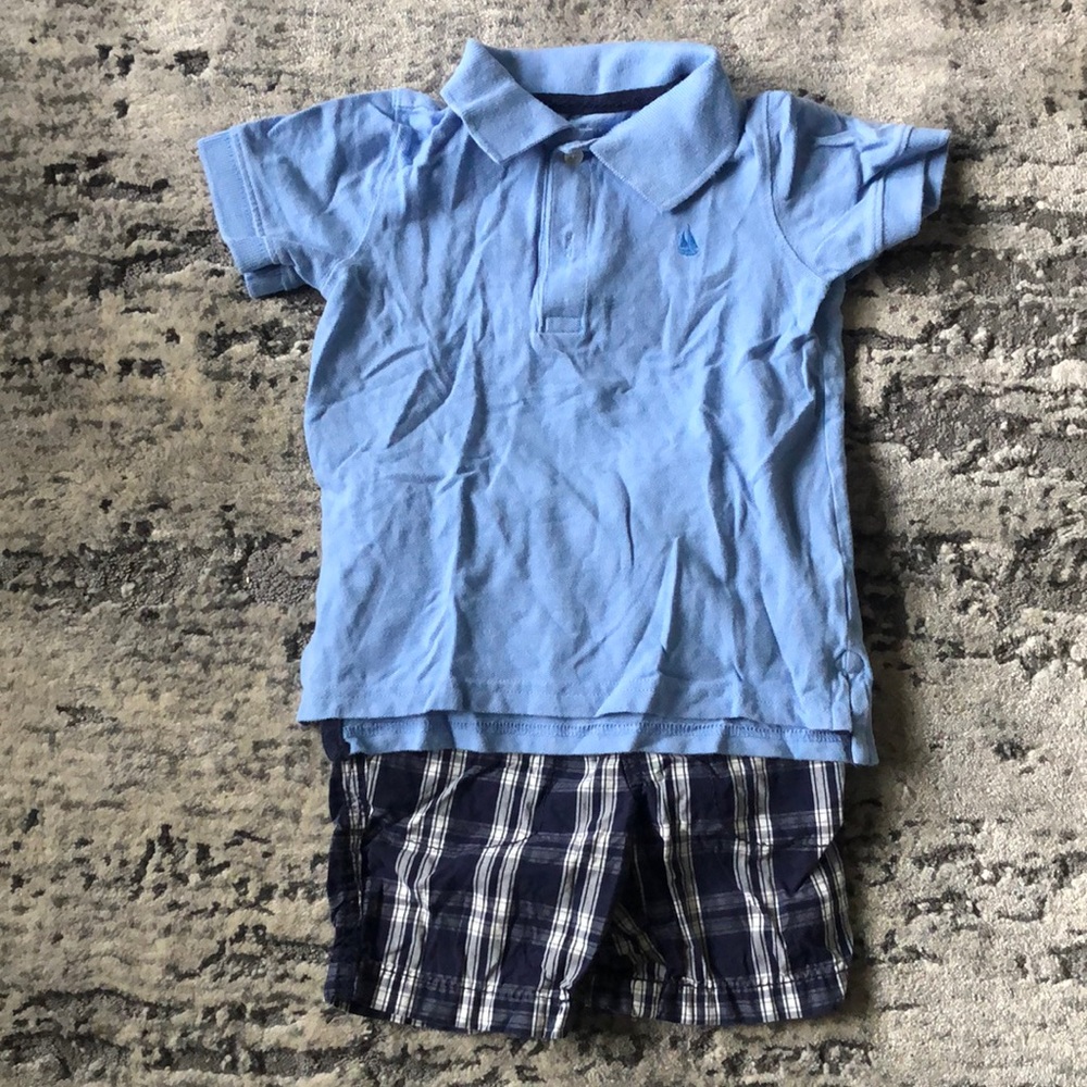 EUC boys Carters polo and short set